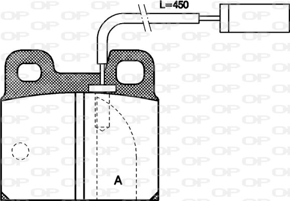 OPEN PARTS Piduriklotsi komplekt,ketaspidur BPA0005.11